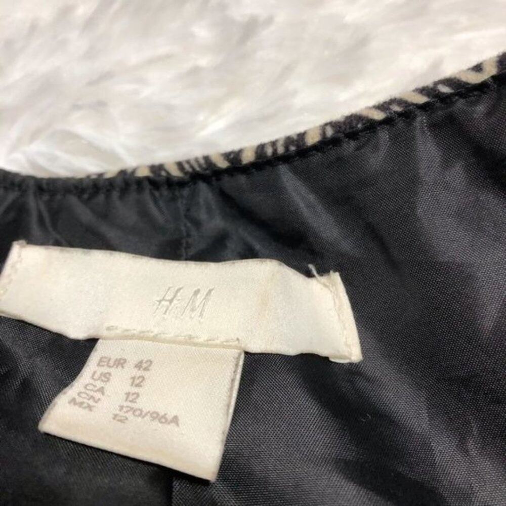 H&M Womens Coat 12 Geometric Duster Long Sleeve - Picture 3 of 5